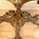 Large Square Louis XV Style Table in Carved Gilded Beech and Brown Marble
