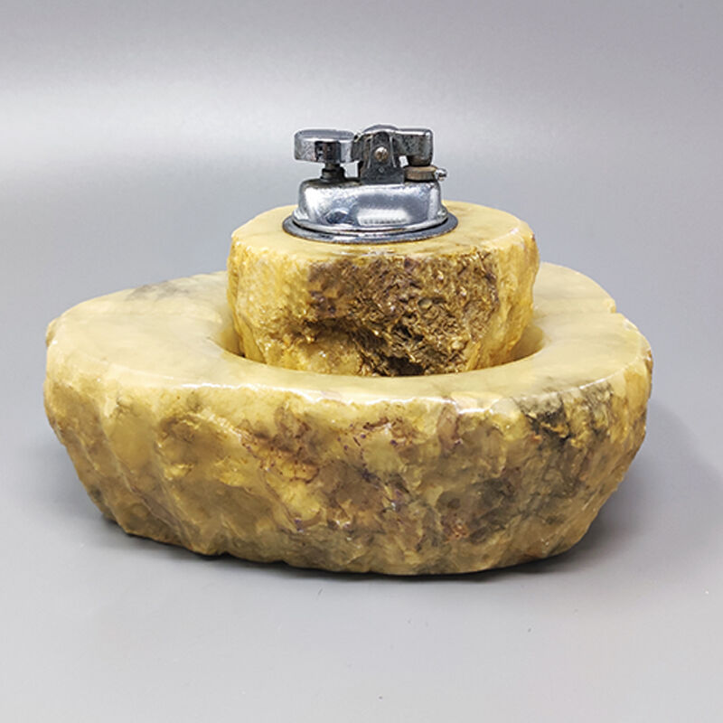 Alabaster Smoking Set by Romano Bianchi 1960