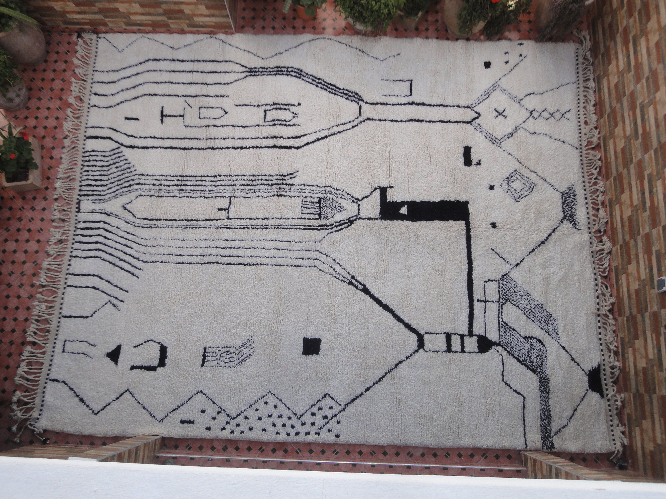 Carpet beni ourain 400 x 316 cm