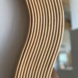 Zigzag rattan foot mirror H:182cm