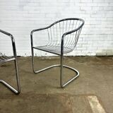 Vintage chrome wire chairs