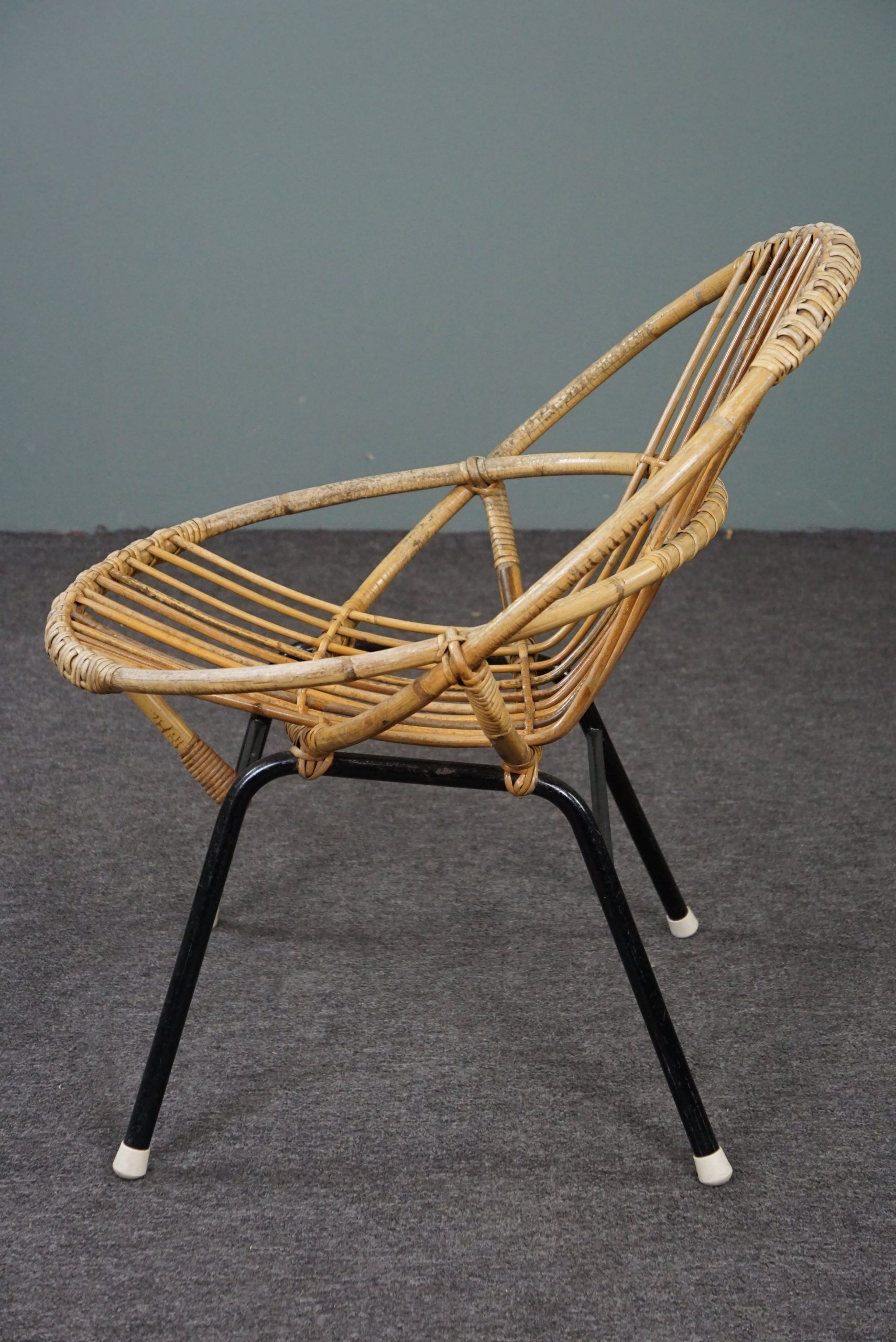 Rattan armchair Dutch Design 1960