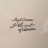 Old barbotine plate, St Clément factory