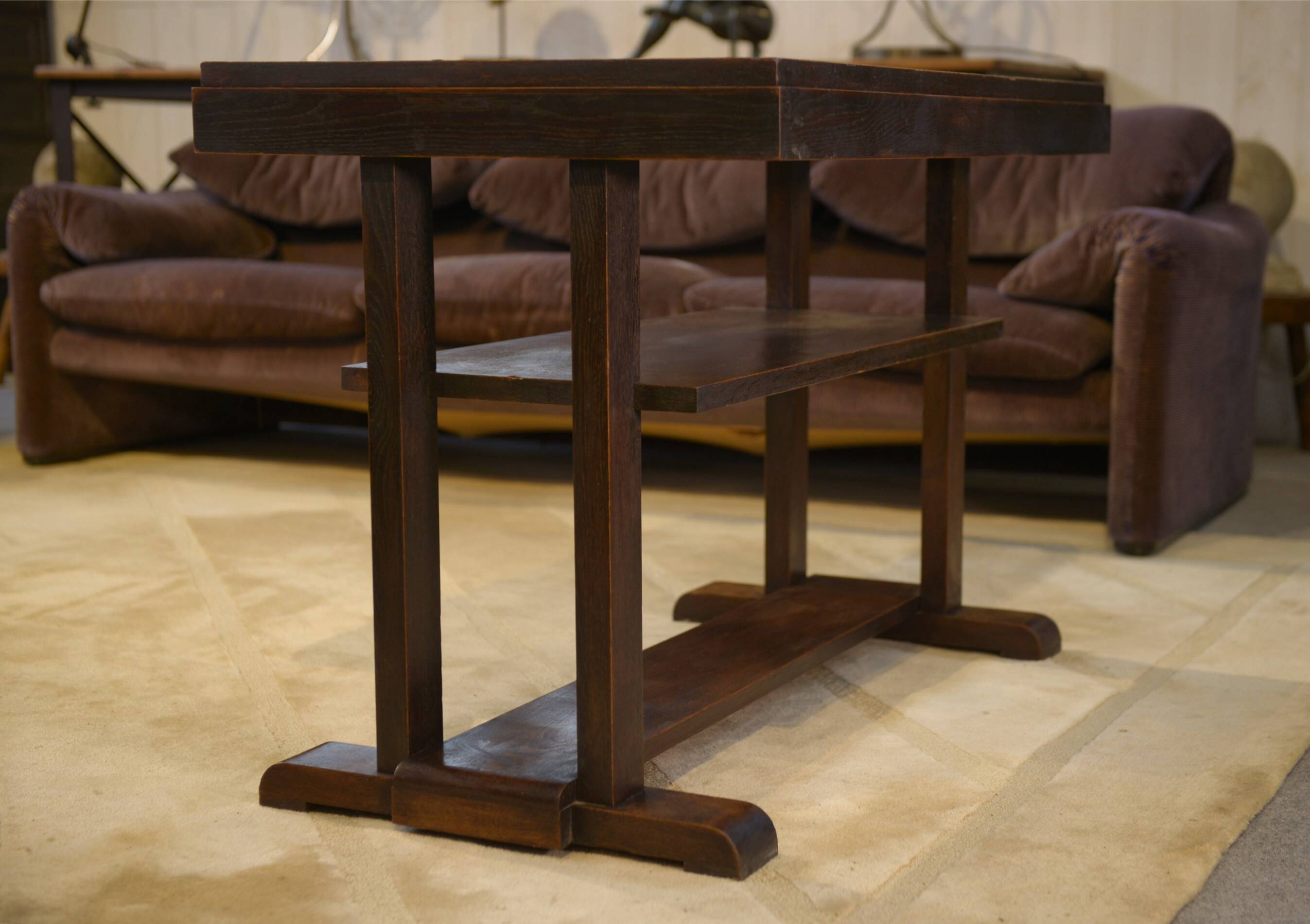 Oak console/side table from the 1940s.