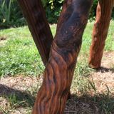 Pair of brutalist tripod stools