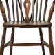 Chaise Windsor ancienne en bois de hêtre et d'orme avec dossier à roulettes, XIXe siècle