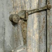 Pair of old shutters