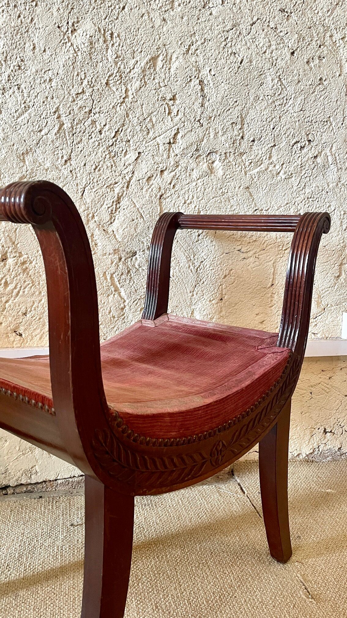 Curule seat Empire style, nineteenth century