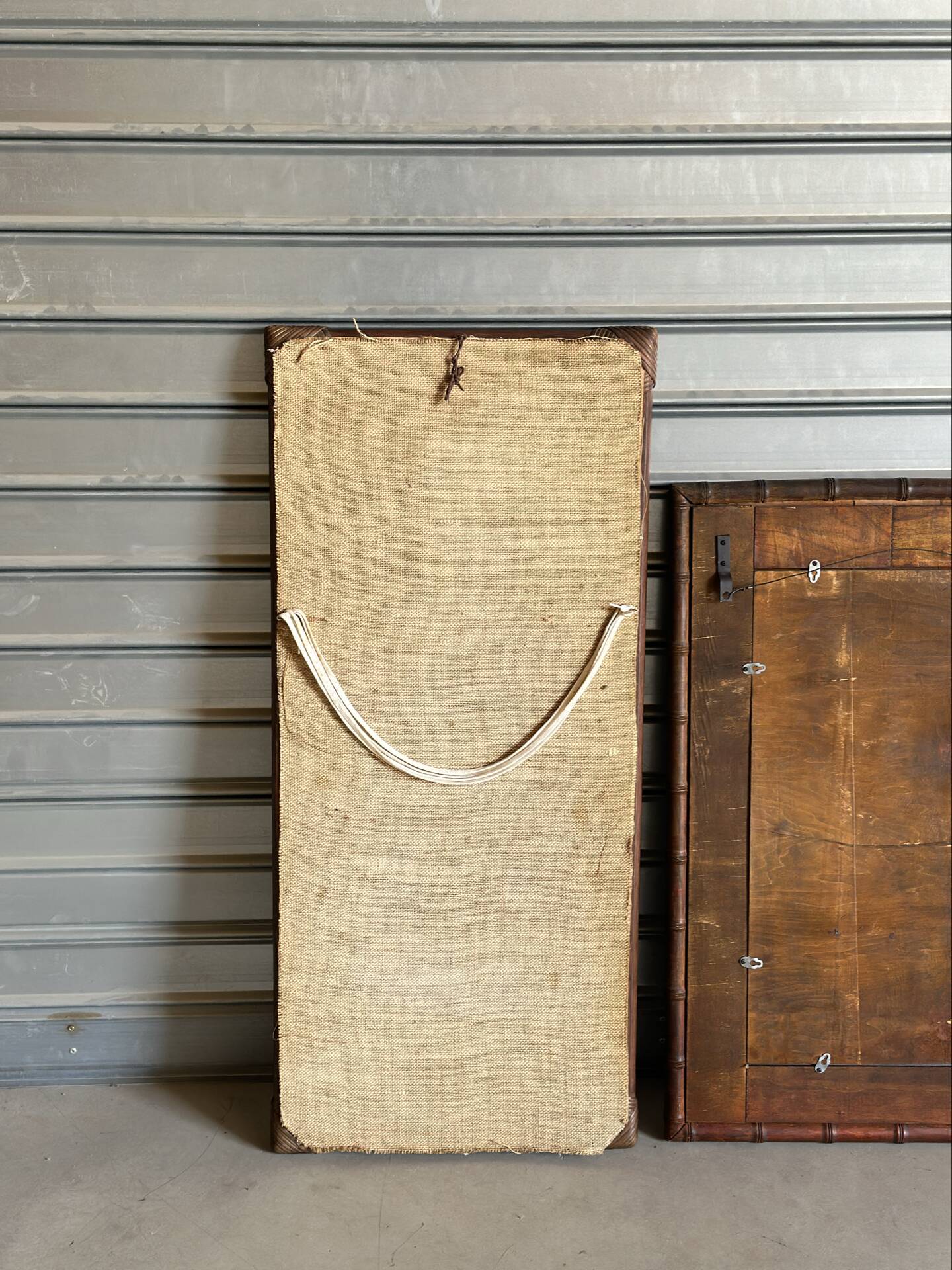 Vintage bamboo mirror