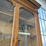 Old XL Napoleonic oak glass bookcase, 19th century