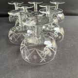 8 ½ cut crystal champagne glasses