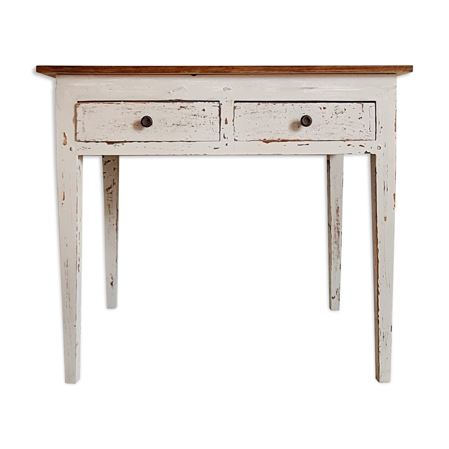 Old wooden table 2 drawers