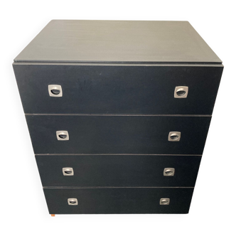 Black chest of drawers - 70s