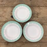 Lot of 3 soup plates Digoin