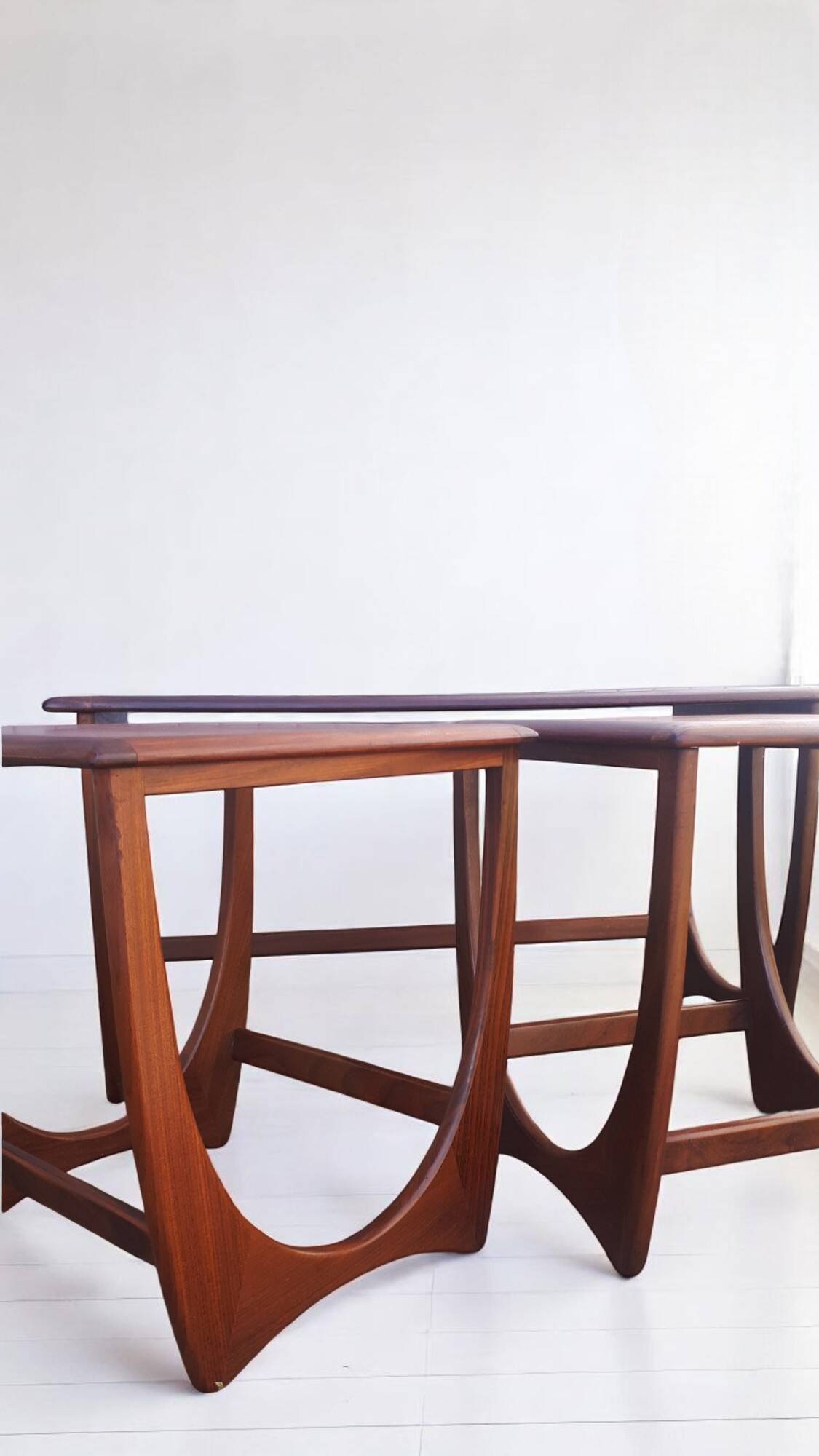 Vintage 1960s Scandinavian teak nesting tables with g plan