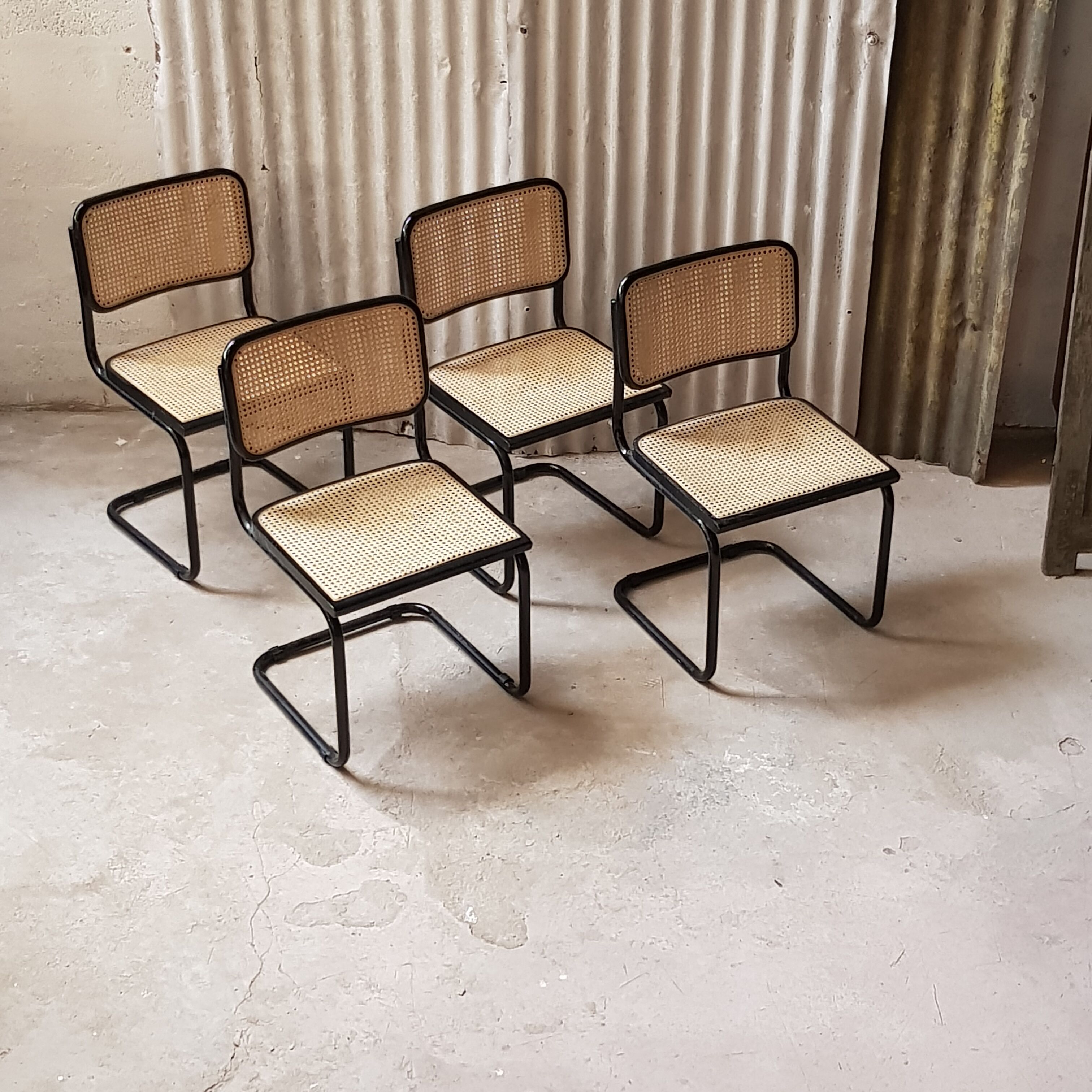 4 chairs Cesca b32 by Marcel Breuer