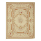 Handmade European Vintage Aubusson Kilim 308 cm x 397 cm