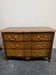 Louis XV walnut crossbow commode, three drawers, 18th century.