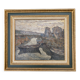 Tableau - La barque de pêche sur l'étang de Berre - F Olivier