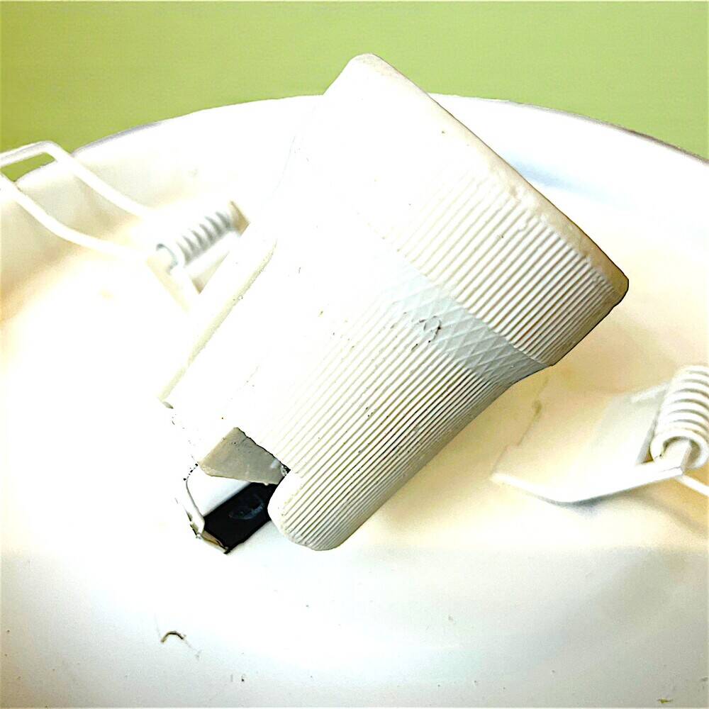 Square white glass wall or ceiling lamp