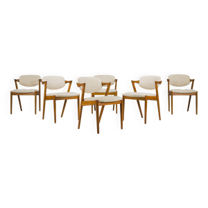 6 chaises en teck modèle - kristiansen