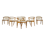 Dining Chairs Model 42 in Teak, Kai Kristiansen for Schou Andersen, 1960s,