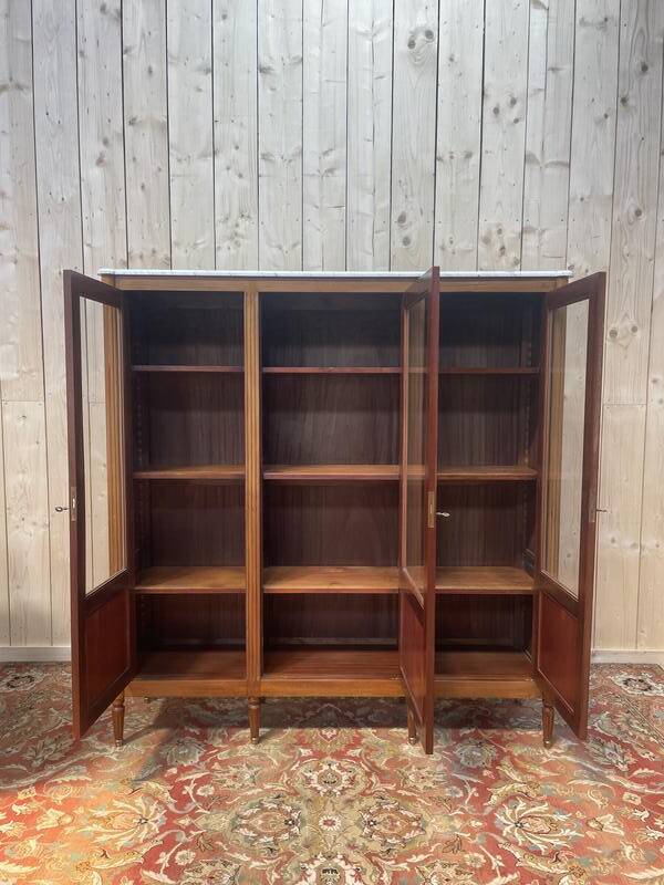 Bibliothèque - Vitrine de style Louis XVI 3 portes