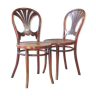 2 Chairs Bistrot THONET N°322 around 1910, wooden seats