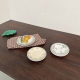 Set of 11 mismatched Terre de Fer plates