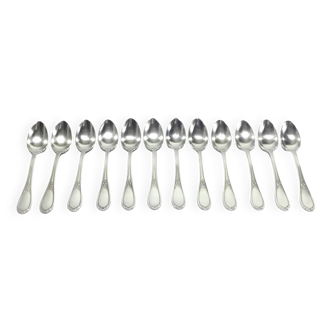 Ercuis – 12 teaspoons in silver metal