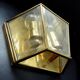 Double applique lampe cage verre biseauté