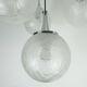 Lampe suspension moderne à 4 lumières en verre et chrome, style milieu du siècle, lumière en cascade, années 1970