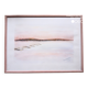 Watercolour on paper - sunset on a beach with boats, framed, signed B. Ernewein.