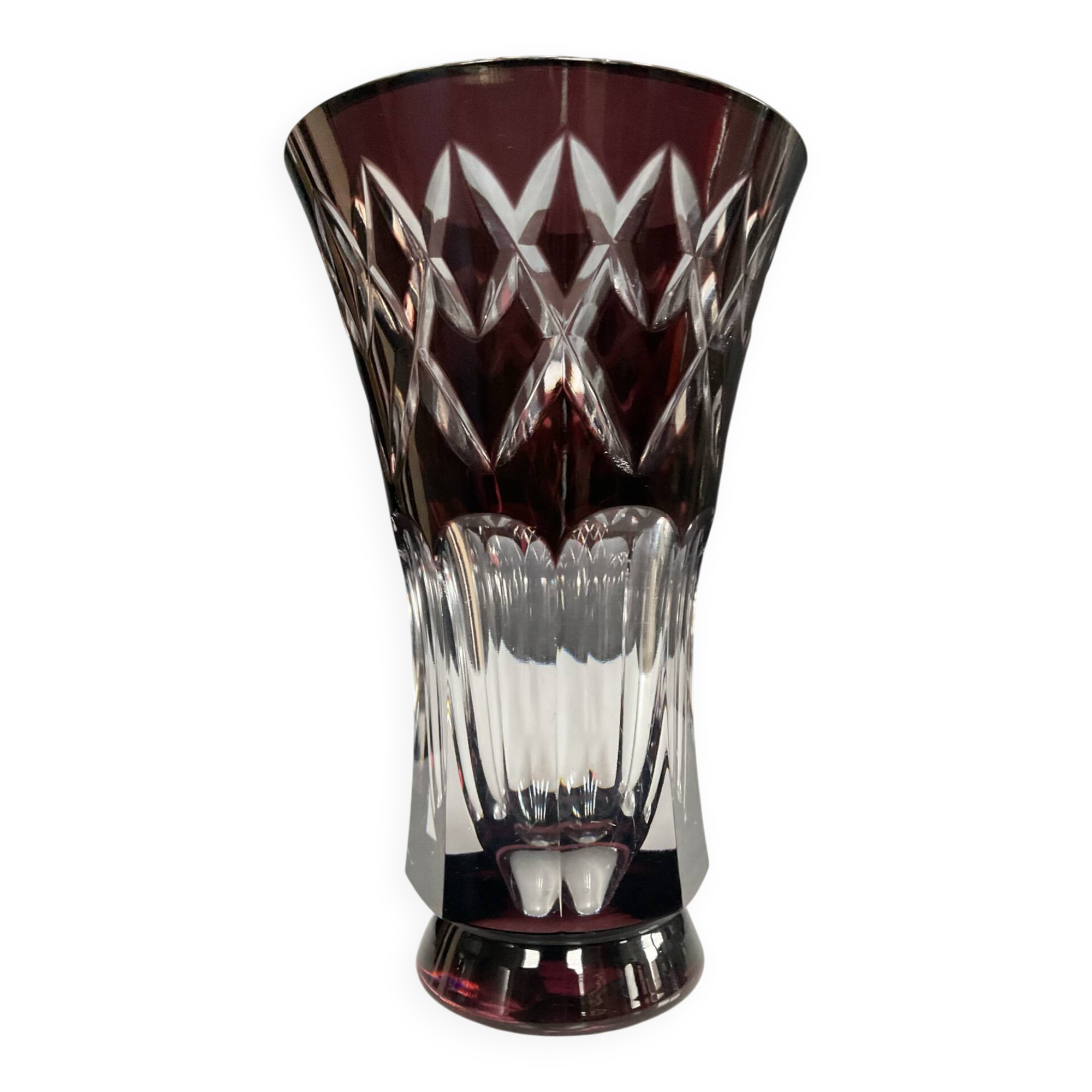 Vintage crystal vase from Val St Lambert