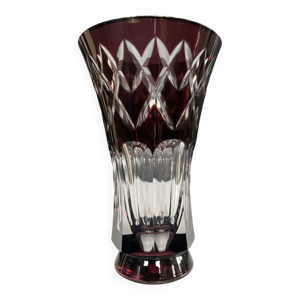 vase vintage en cristal - val lambert