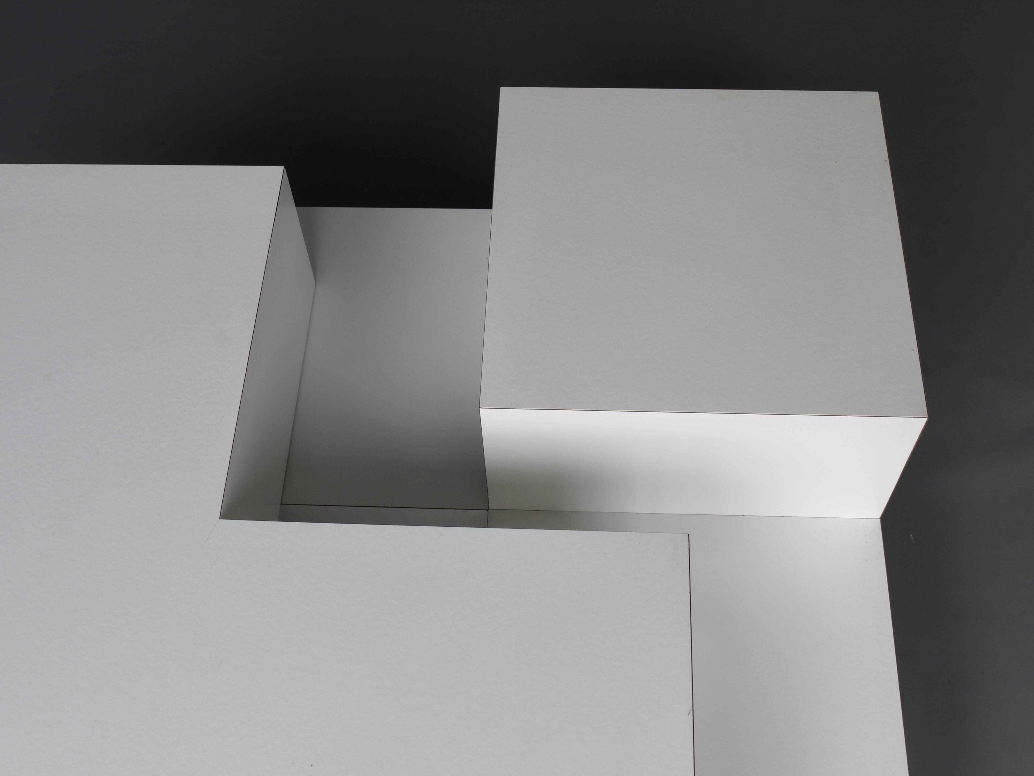 Table basse sculpturale minimaliste, années 1980