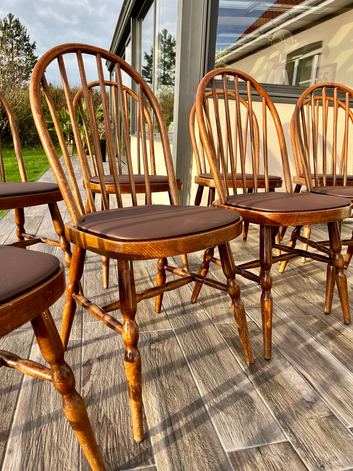 Ensemble de 8 chaises bistrot Baumann