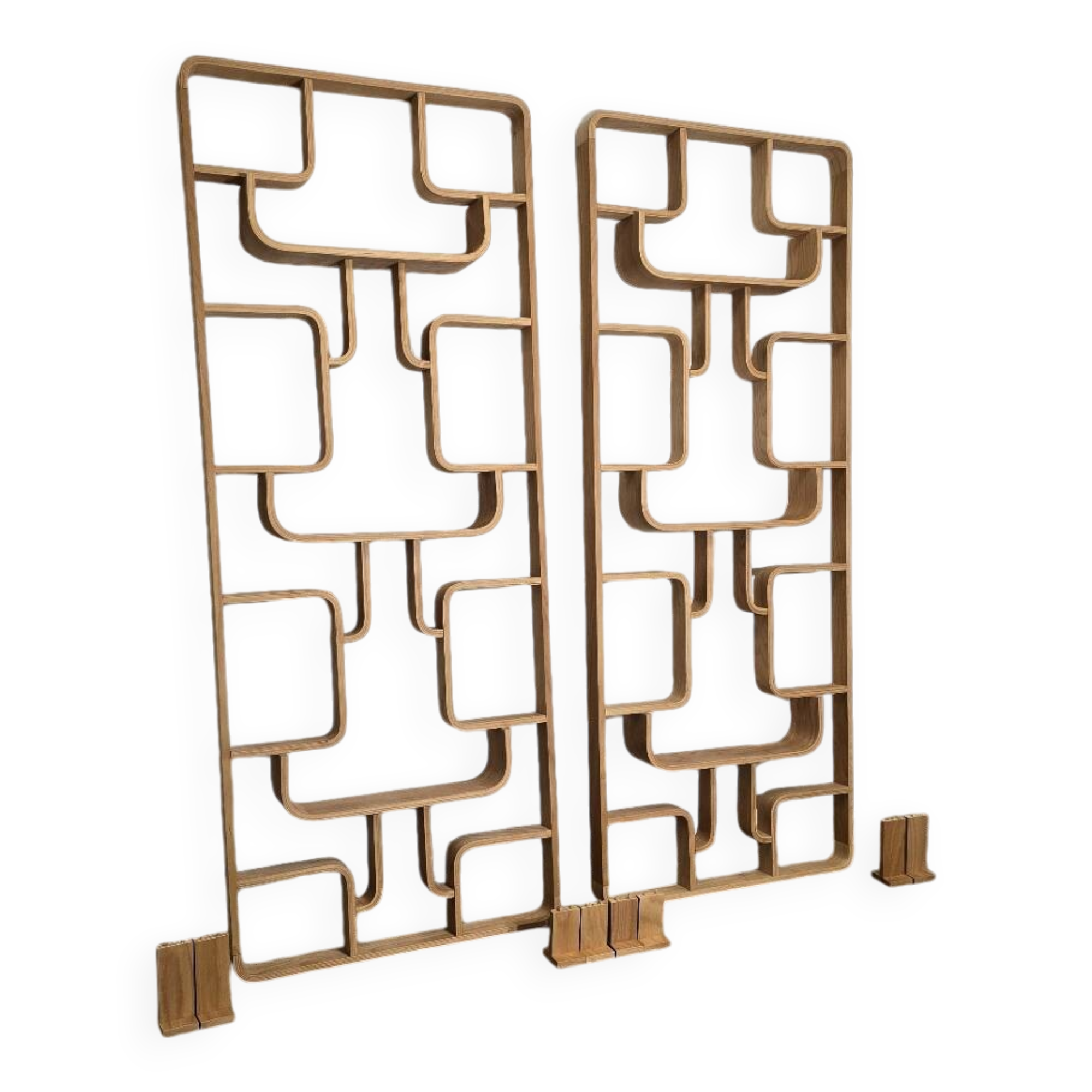 Room Dividers by Ludvik Volak for Drevopodnik Holesov, 1950s, Set of 2