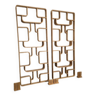 Cloisons de séparation par Ludvik Volak pour Drevopodnik Holesov, années 1950, lot de 2