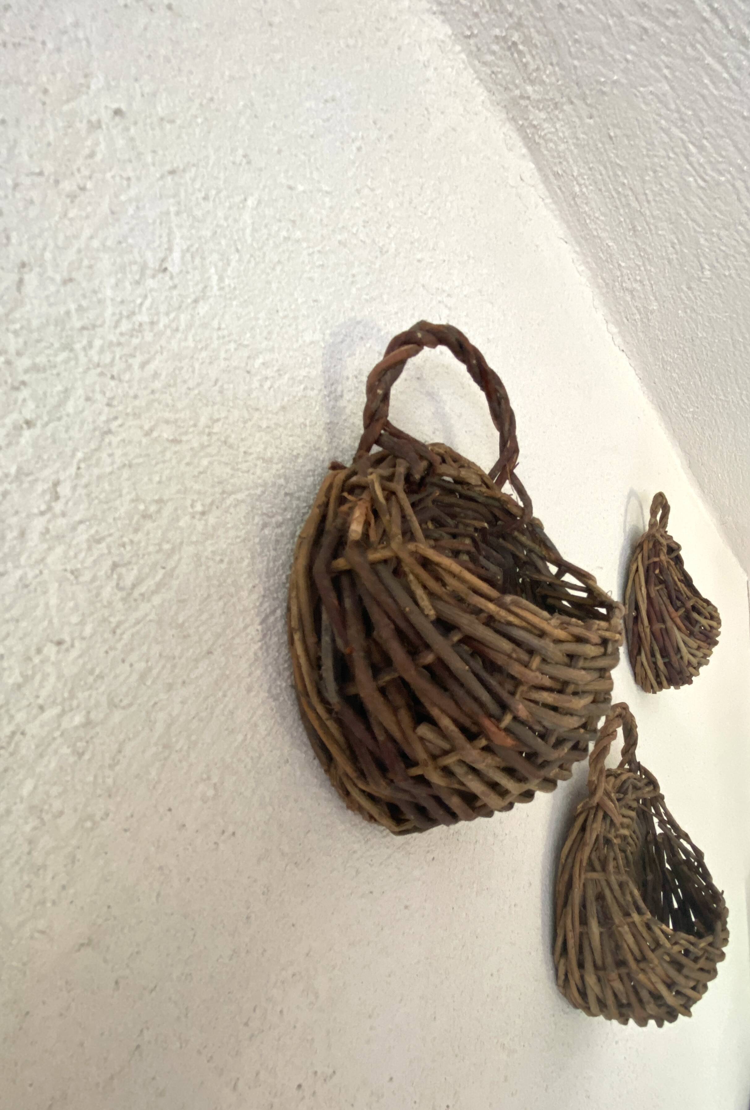 3 mini paniers, déco murale