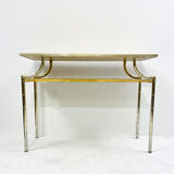 Mid Century Modern Rattan Console Table