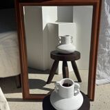 Rectangular mirror with wooden frame 88x62