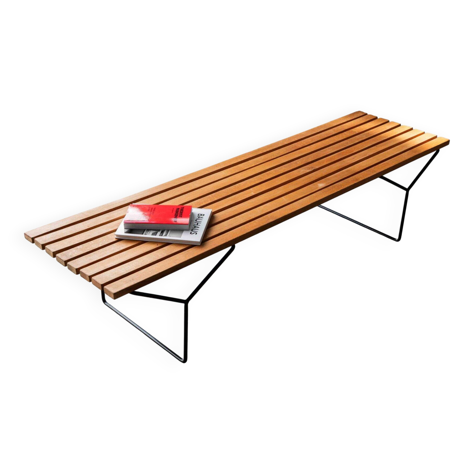 Slatted bench '400' by Harry Bertoia