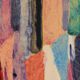Abstract gouache on paper, signed - from the 1960s/70s