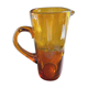 Pichet ambré verre bullé