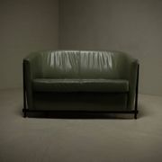 Postmodern leather club sofa by Touche 1980s