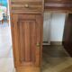 Vintage Art Deco schoolmaster's desk - double-sided - solid wood - 1940s/50s