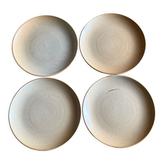 Set of 4 vintage stoneware plates