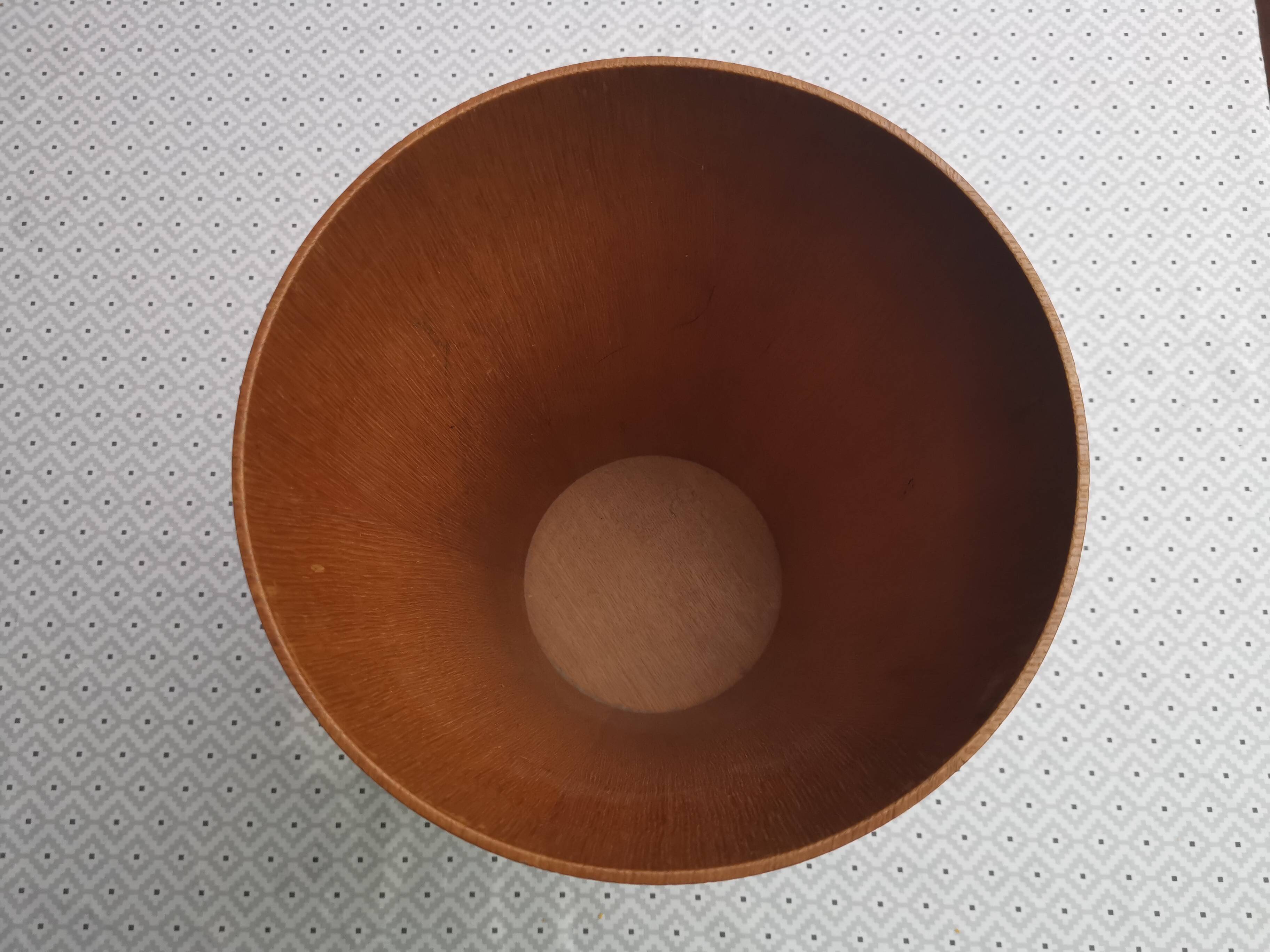 Large teak waste paper basket Martin Aberg for Servex