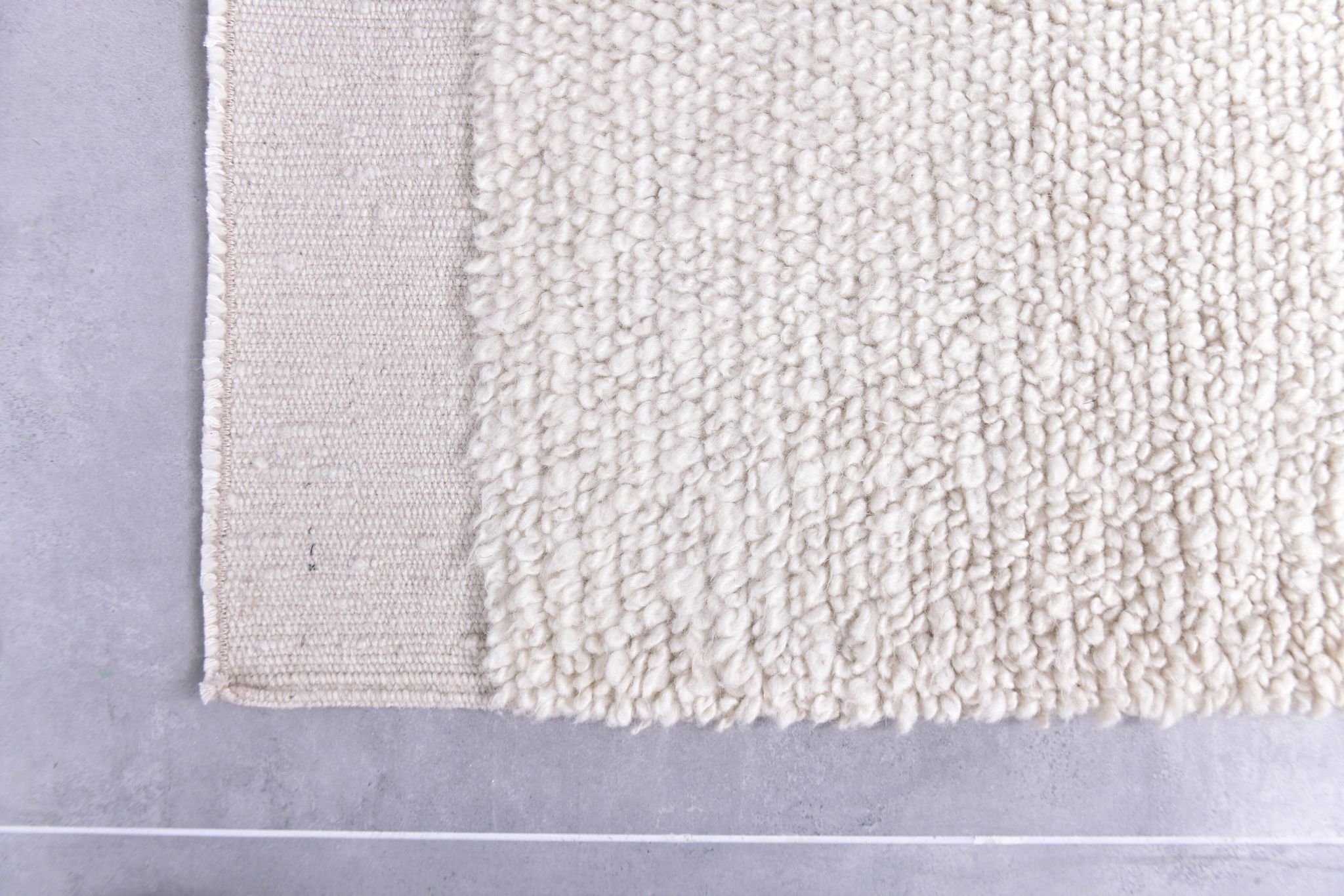 2x8 White Handmade Wool Vintage Runner Rug, 67x246Cm